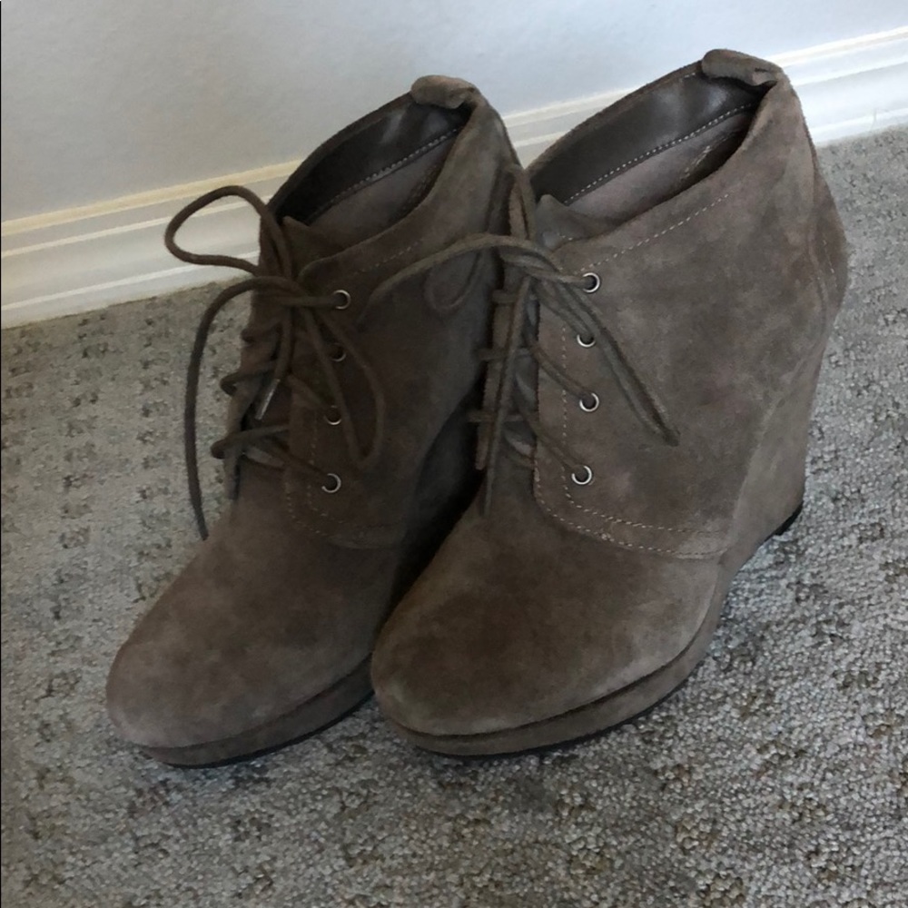 Jessica Simpson leather wedge bootie CATCHER